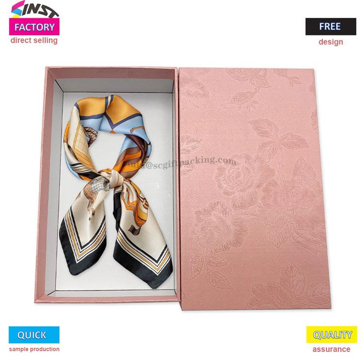 Pink Sky Cover Silk Scarf Present Box: Att lägga till en känsla av ceremoni till hjärtat