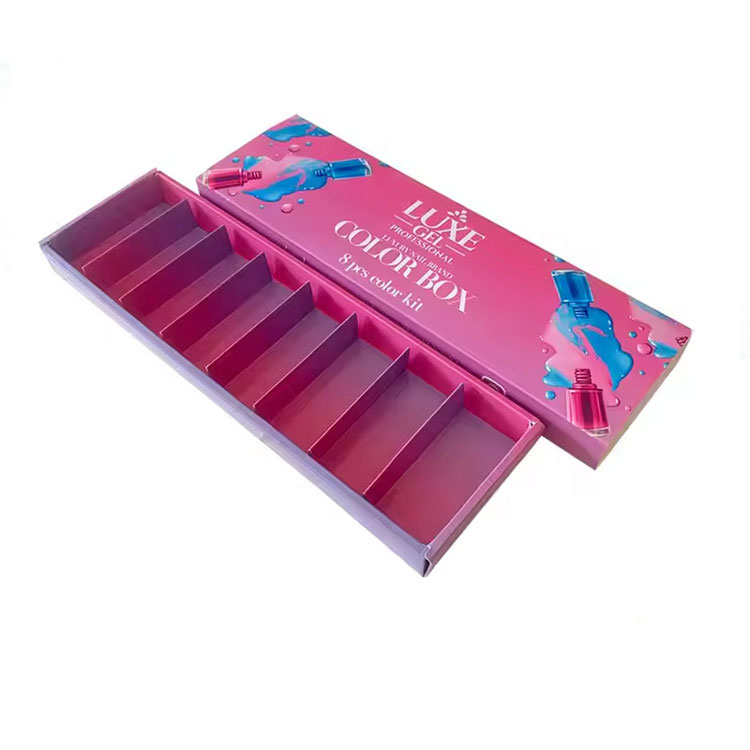 Varför är stel nagellacksförpackningslåda med avdelare populär bland skönhetsmärken?