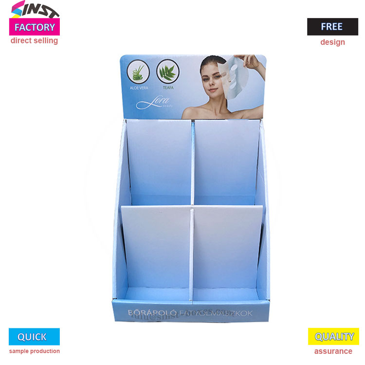 ​Hur kan Pocket Facial Mask Cardboard Countertop Display Stand dubbla terminalförsäljning?