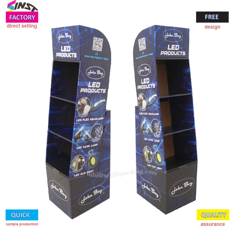 LED -produkt Korrugerad kartong Display Rack