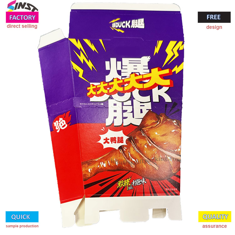 Rainbow Food Chicken Leg Paper Card Box